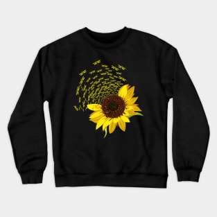 Sunflower Dragonfly Shirt - Hippie Dragonfly Sunflower Lover Crewneck Sweatshirt